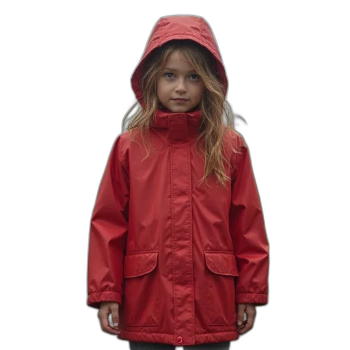 jacket, red, bergveld, girls transparent PNG cut-out