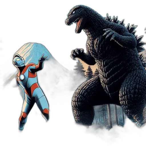 concept art, 3d render, comic book art, towering transparent PNG cut-out