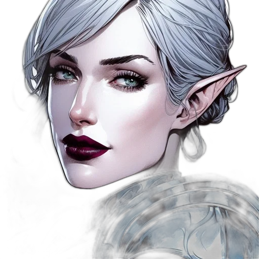 face, fantasy art, concept art, comic book art transparent PNG cut-out