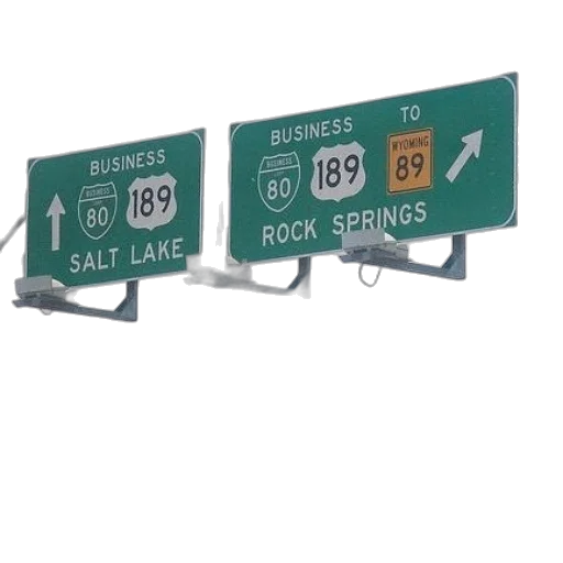 concept art, highway, sign, says transparent PNG cut-out