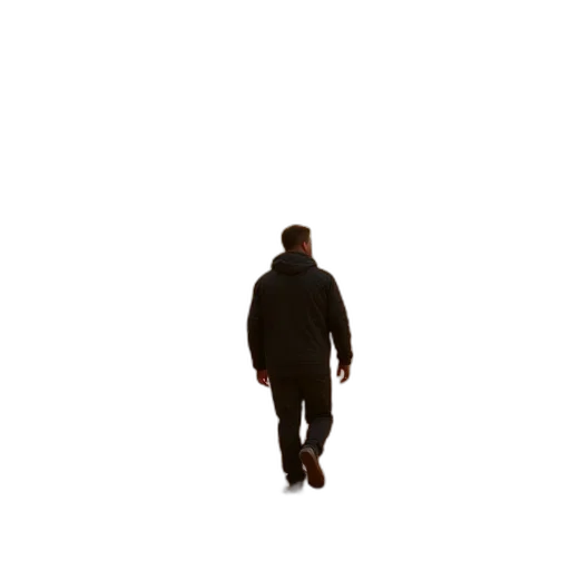 jacket, staff, creature, robot transparent PNG cut-out