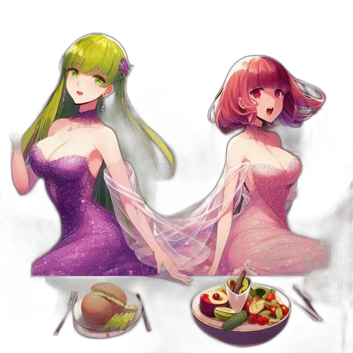 dress, food, concept art, pixel art transparent PNG cut-out