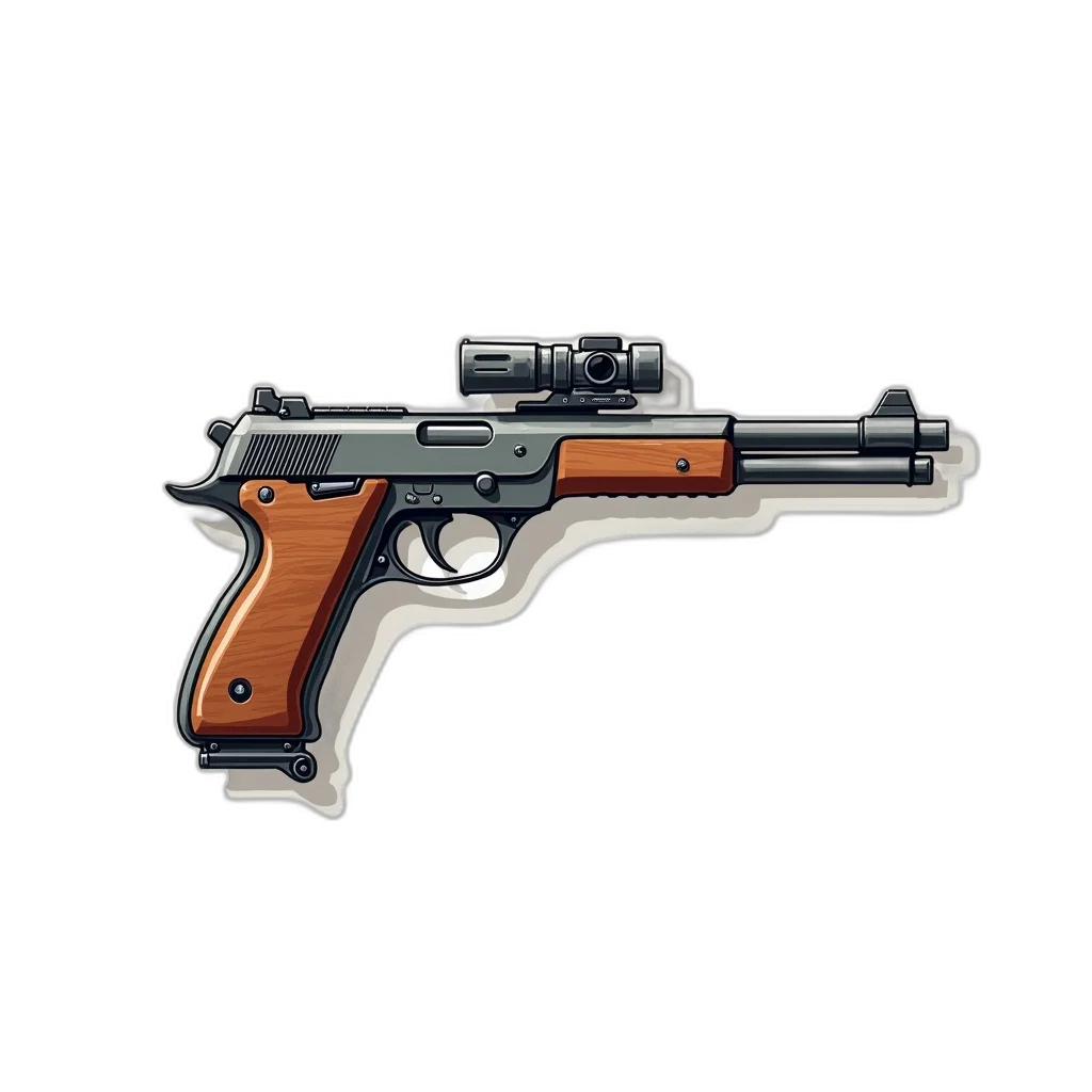 weapon, pixel art, concept art, 3d render transparent PNG cut-out