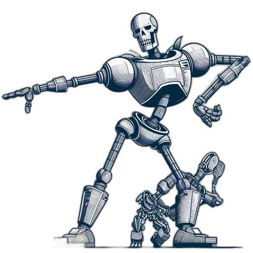 robot, weapon, concept art, cyberpunk transparent PNG cut-out