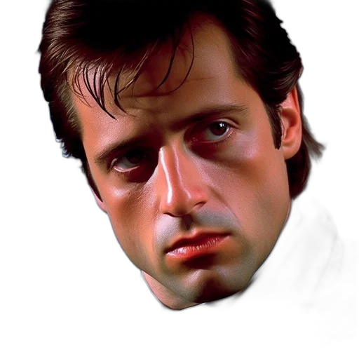 face, hair, jacket, robot transparent PNG cut-out