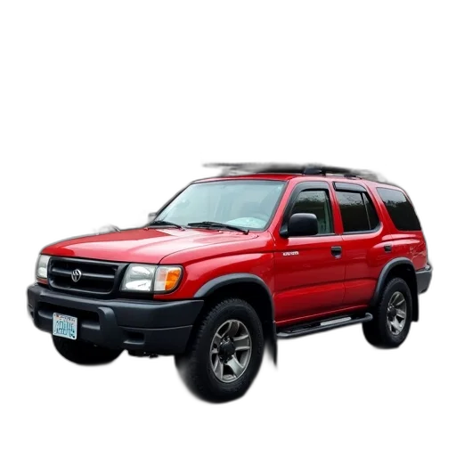 car, photorealistic, 3d render, red transparent PNG cut-out