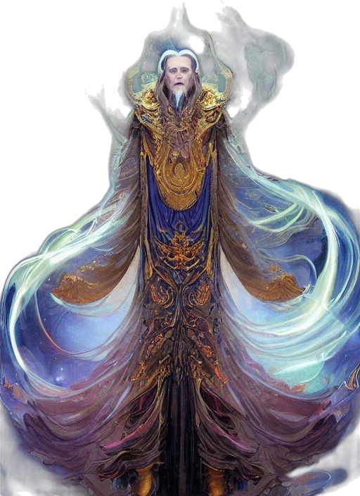 dress, dragon, staff, crown transparent PNG cut-out