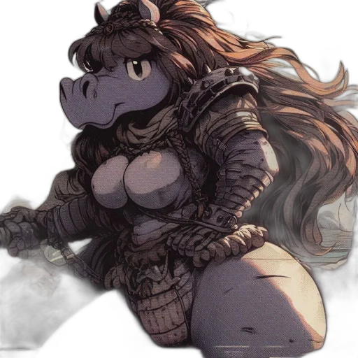 dragon, dress, animal, staff transparent PNG cut-out