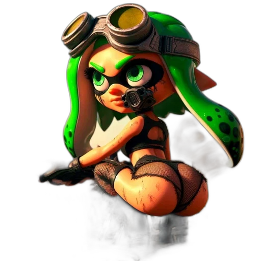weapon, dress, mask, staff transparent PNG cut-out