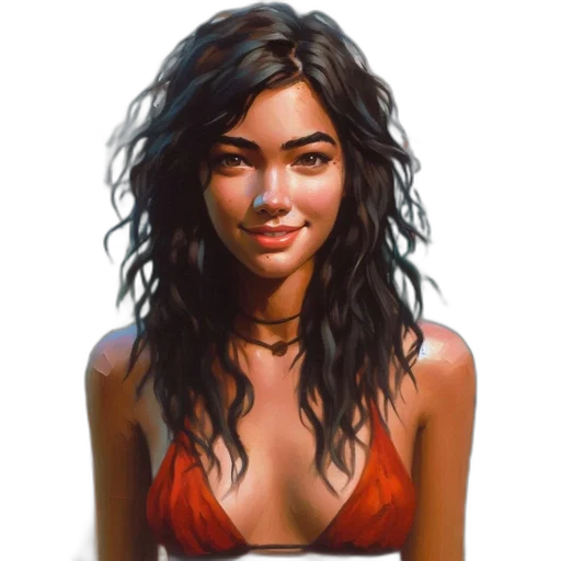 face, hair, jewelry, dress transparent PNG cut-out