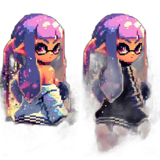 dress, jacket, mask, hair transparent PNG cut-out