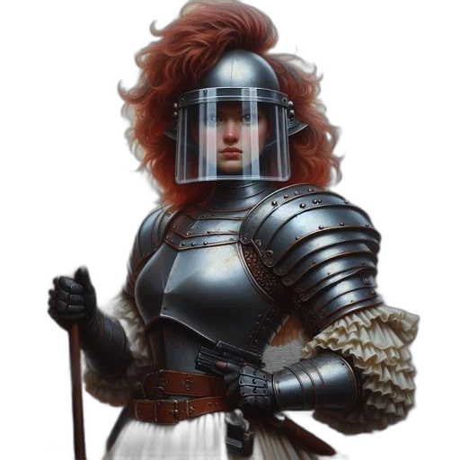 robot, sword, staff, face transparent PNG cut-out