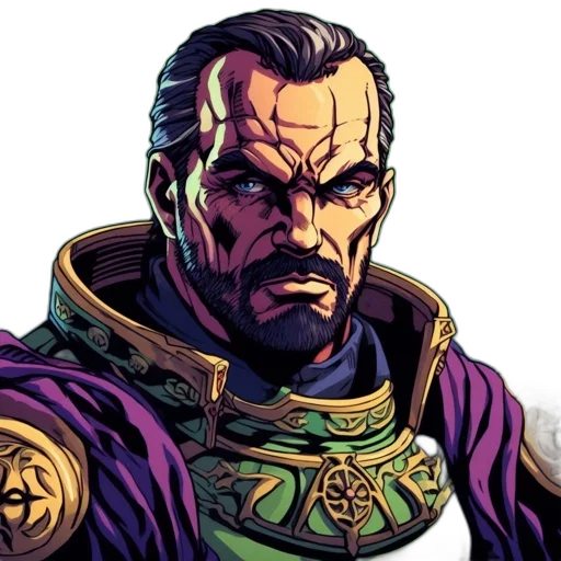 face, staff, comic book art, concept art transparent PNG cut-out