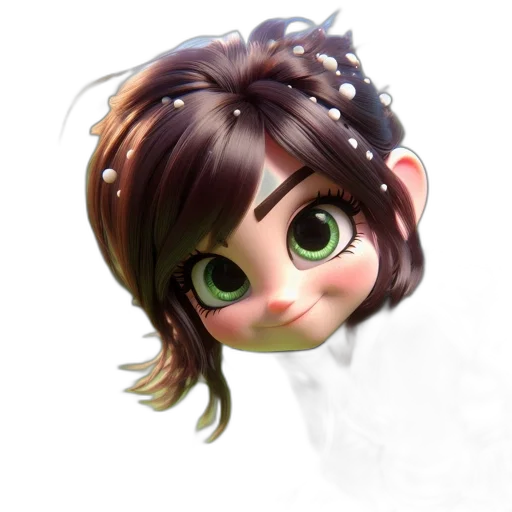 face, staff, crown, hair transparent PNG cut-out