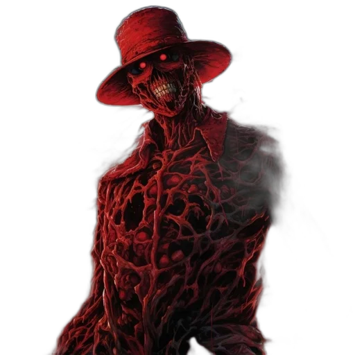 creature, hat, mask, staff transparent PNG cut-out