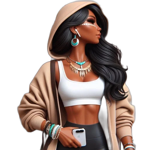 jewelry, cartoon, concept art, photorealistic transparent PNG cut-out