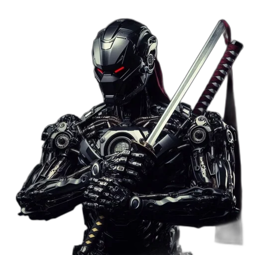robot, sword, weapon, staff transparent PNG cut-out