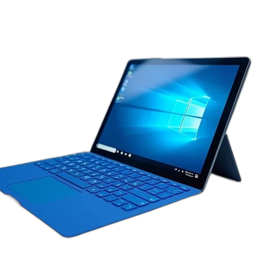3d render, blue, microsoft, surface transparent PNG cut-out