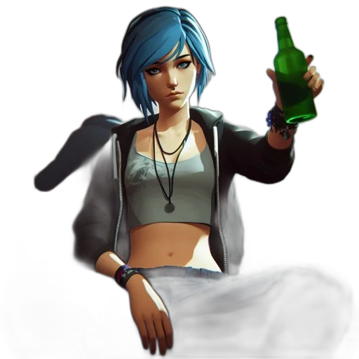 bottle, weapon, jacket, staff transparent PNG cut-out