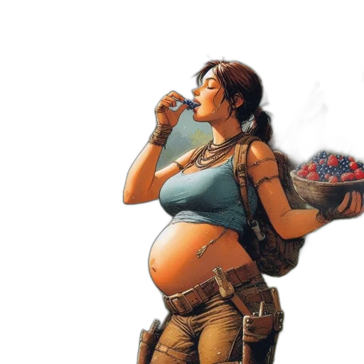 food, concept art, cyberpunk, comic book art transparent PNG cut-out