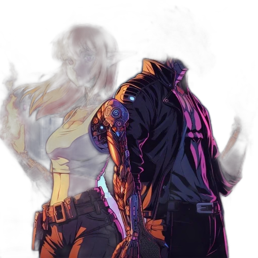 jacket, robot, mask, concept art transparent PNG cut-out