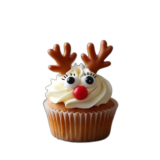 food, 3d render, photorealistic, cupcakes transparent PNG cut-out