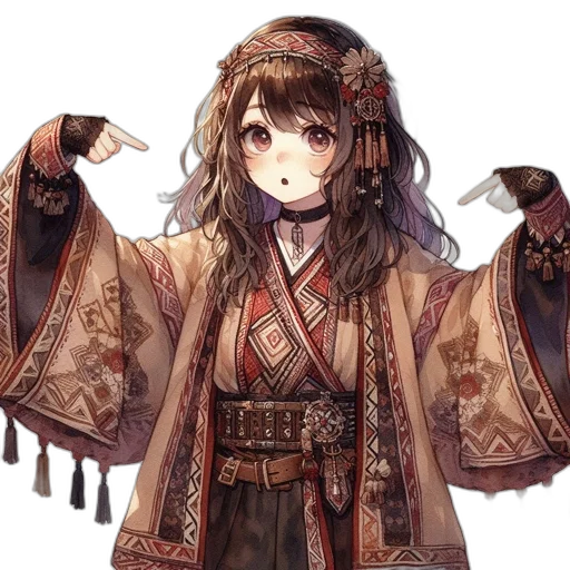 staff, dress, face, weapon transparent PNG cut-out