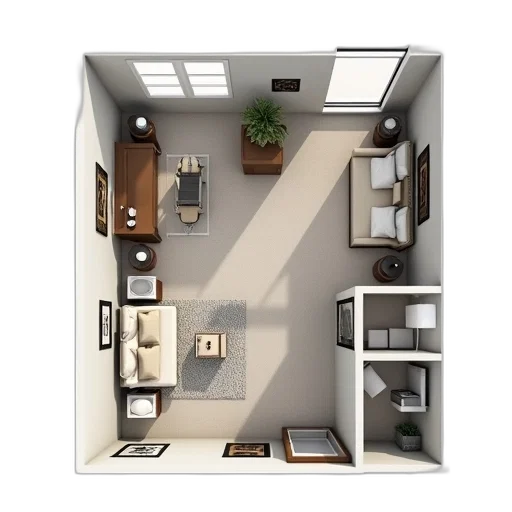 furniture, 3d render, photorealistic, concept art transparent PNG cut-out