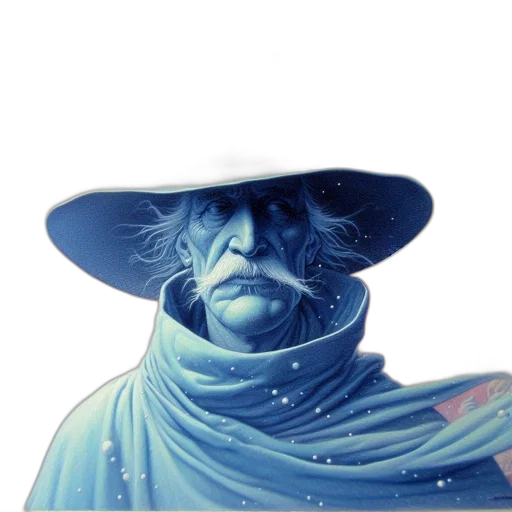 hat, mask, staff, face transparent PNG cut-out