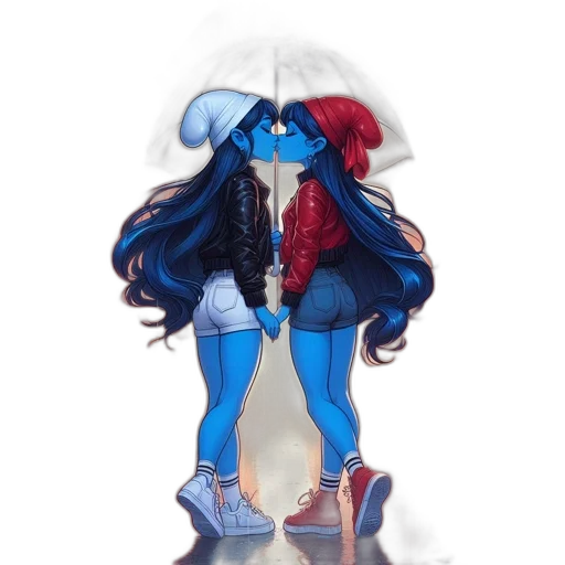 umbrella, dress, hat, creature transparent PNG cut-out