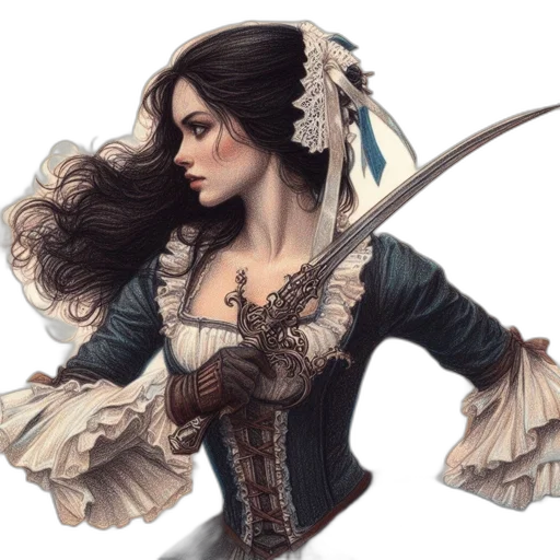 dress, sword, weapon, staff transparent PNG cut-out