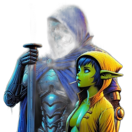 sword, mask, comic book art, concept art transparent PNG cut-out