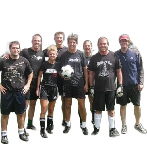 staff, group, soccer, players transparent PNG cut-out