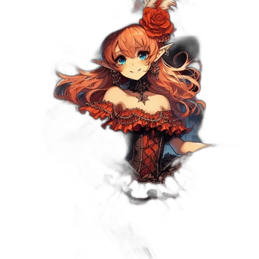 dress, crown, staff, dragon transparent PNG cut-out