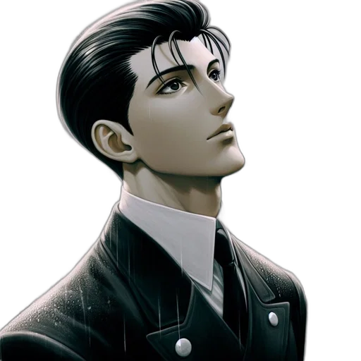 face, jacket, staff, concept art transparent PNG cut-out