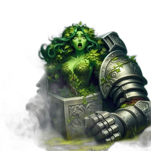 fantasy art, concept art, photorealistic, green transparent PNG cut-out