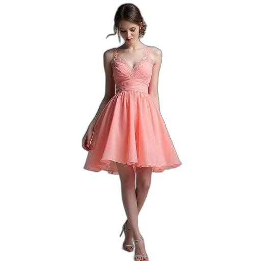 dress, 3d render, pastel, neon transparent PNG cut-out