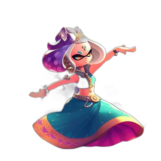 dress, staff, weapon, mask transparent PNG cut-out