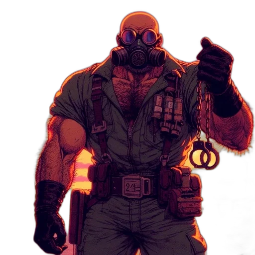 mask, weapon, comic book art, concept art transparent PNG cut-out