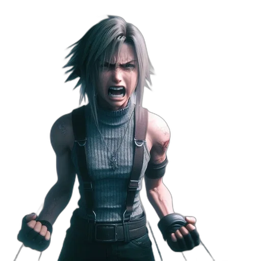 concept art, cyberpunk, comic book art, 3d render transparent PNG cut-out
