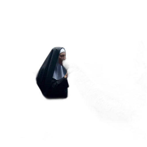 dress, jacket, face, staff transparent PNG cut-out