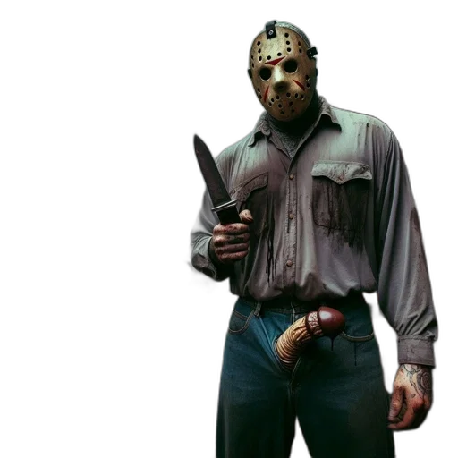 mask, staff, jacket, creature transparent PNG cut-out
