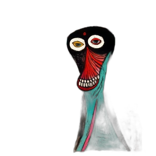 mask, creature, face, staff transparent PNG cut-out