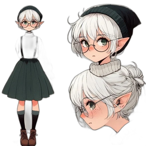 concept art, anime, fantasy art, pixel art transparent PNG cut-out