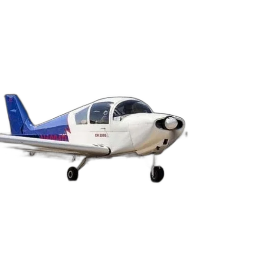 3d render, small, single-engine, airplane transparent PNG cut-out
