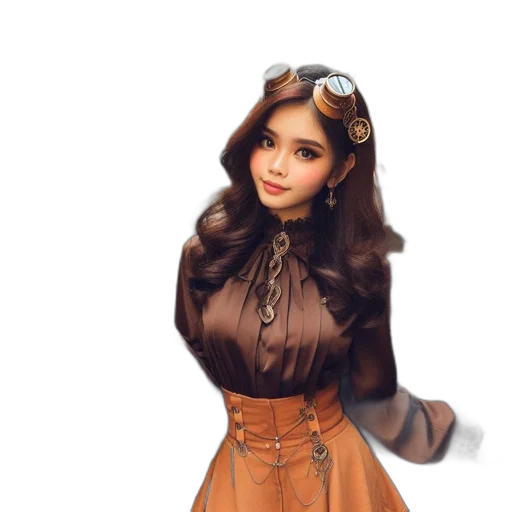 dress, fantasy art, photorealistic, 3d render transparent PNG cut-out