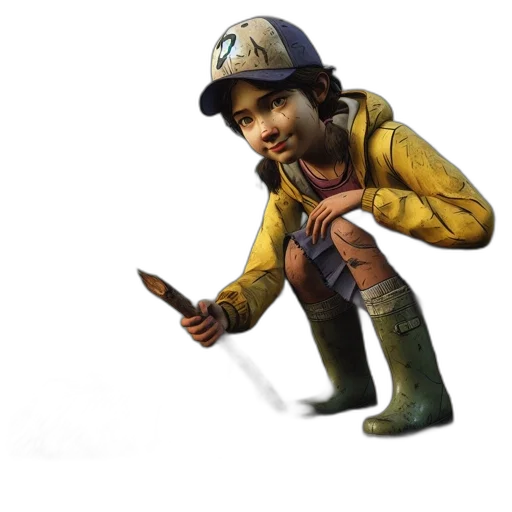 staff, weapon, jacket, hat transparent PNG cut-out
