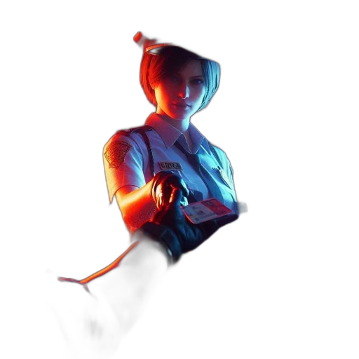 jacket, staff, weapon, robot transparent PNG cut-out