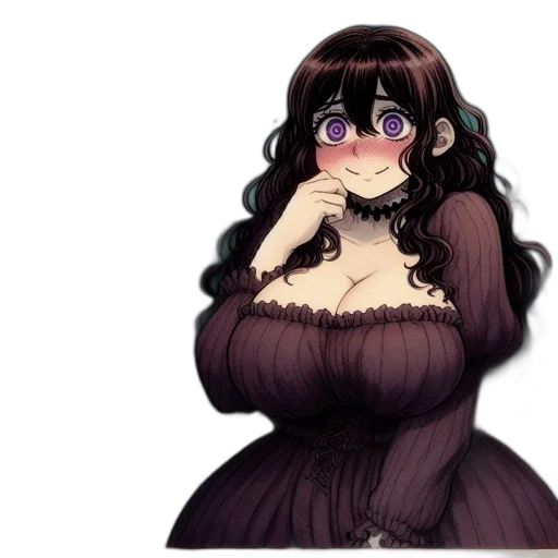 dress, creature, mask, hair transparent PNG cut-out