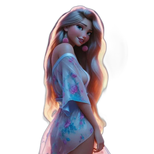 dress, concept art, watercolor, fantasy art transparent PNG cut-out